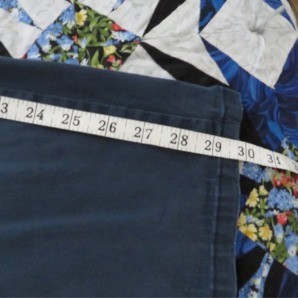 Lee All Day Pant Women's Sz 8 Med Dark Blue Brushed Denim - Picture 10 of 11